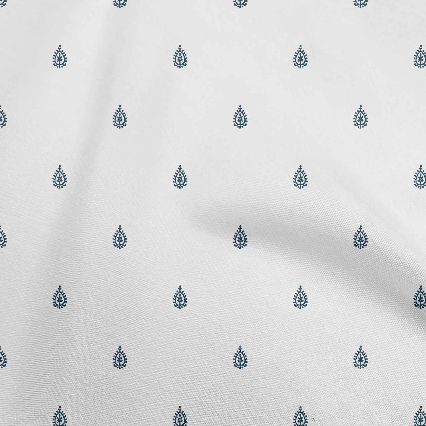 

oneOone Cotton Flex Blue Fabric Block Sewing Fabric By The Yard Printed Diy Clothing Sewing Supplies 40 Inch 42 Inch Wide - Viscose Chiffon білий