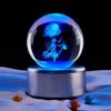 Flower Fairy Laser Engraved Crystal Ball Night Light - Perfect Gift for Classmate or Best Friend's Birthday.