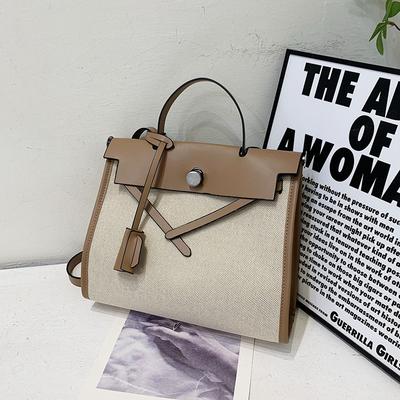 New Fashionable Contrasting Color Big Bag Versatile Single Shoulder Messenger Women's Bag