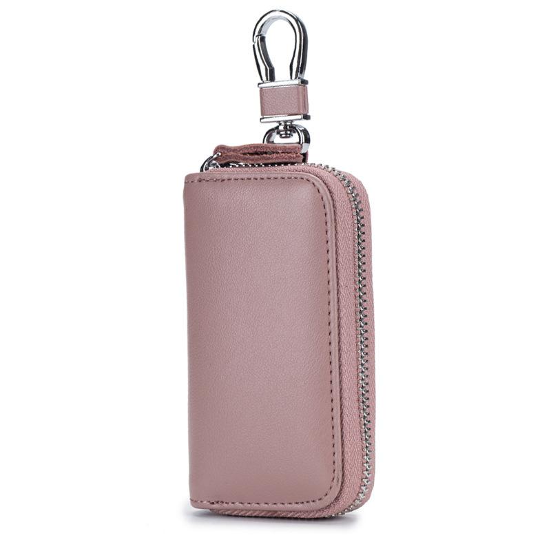 Cow Split Leather Men Women Key Holder House Keychain Bag Organizer Car Key Case Pouch Multifunctional Small Wallet Mini Purse