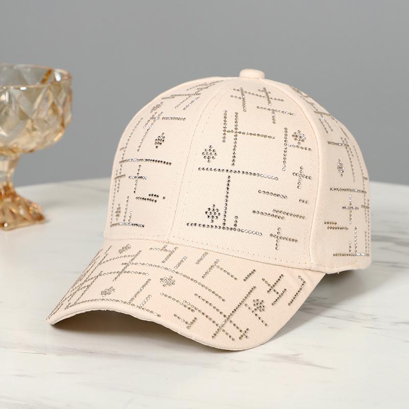 2023 Spring New Women Rhinestone Letter M Baseball Caps Adjustable Hip Hop Fashion Shiny Hats Outdoor Travel All-match Caps