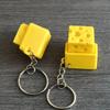 Toys **Mini Cheese KeyChain Keyboard Stress Relief Fidget Button Cheese Keycap Fidget Clicker Keyboard Keychain Pendant Finger