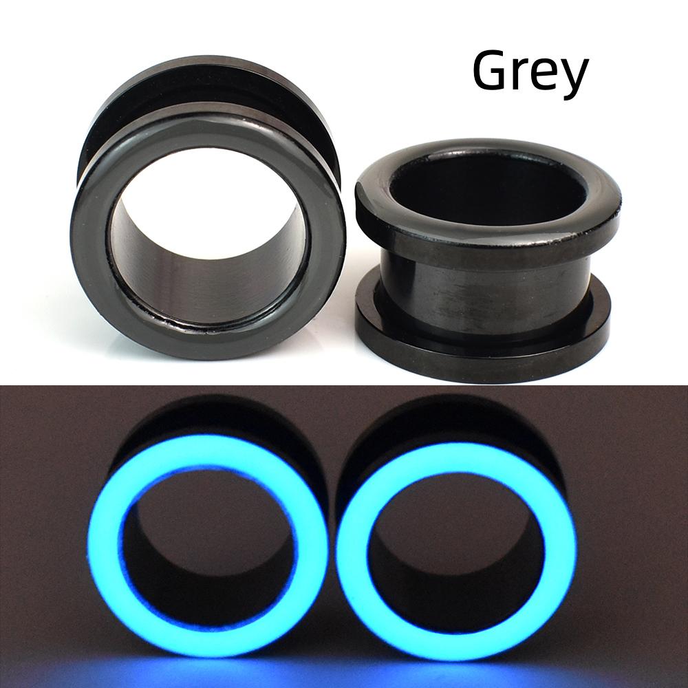 

3-30 мм светящиеся в темноте полые ушные манометры туннели светящиеся винты затычки для ушей носилки ювелирные изделия для пирсинга 12mm