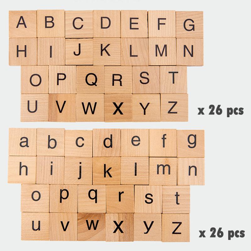 Letter Games Montessori Language Toy Kids Learn to Spelling Read Words Matching Letter Education Games Wooden Preschool Toy
