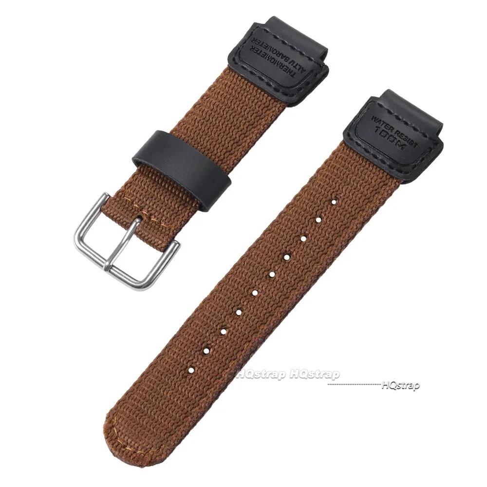 

Нейлоновый холщовый ремешок для часов Casio AE-1200WH/SGW-300/AQ-S810W, 18 мм, мужской, женский, высококачественные аксессуары для часов 18mm коричневый