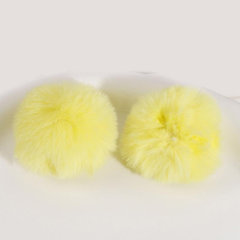 10pcs Rabbit Hair Ball 5.5cm Pompoms for Keychain DIY Bag Charm Plush Ball Applique Material Cap Hat Gloves Accessories