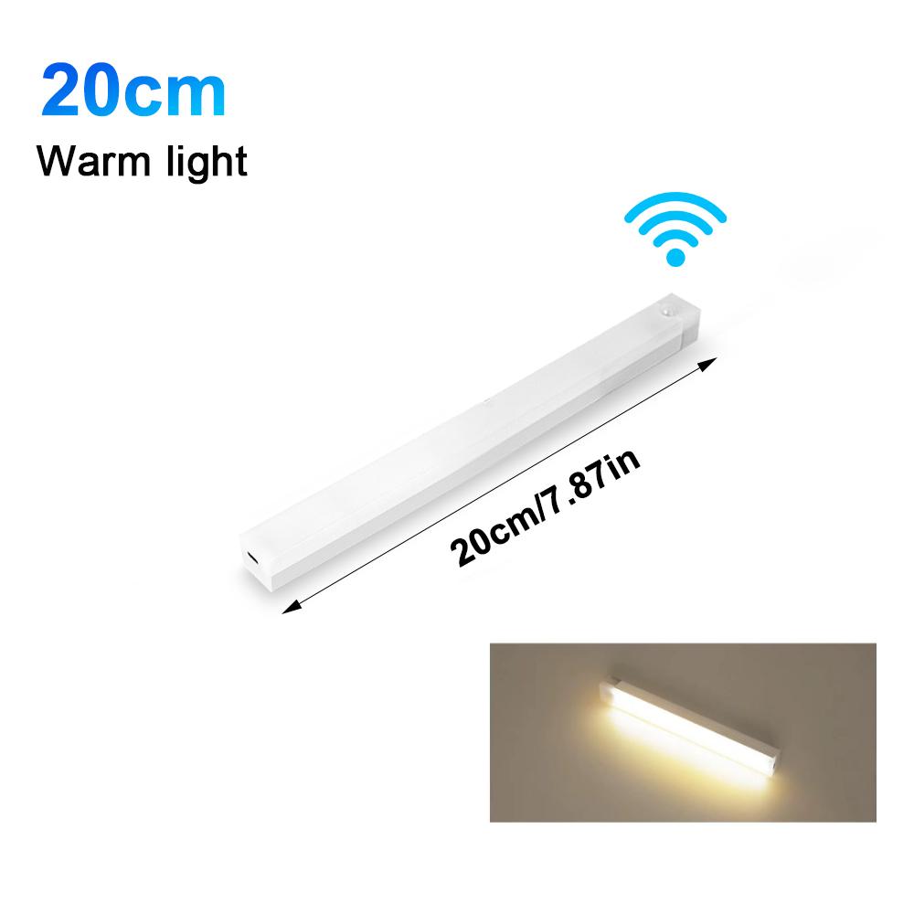 Tybe-c Rechargeable Car Sensor Light for Floor Trunk Hood Automatic Induction White Light Bar Magnetic Maual/Sensing Mode Lamp