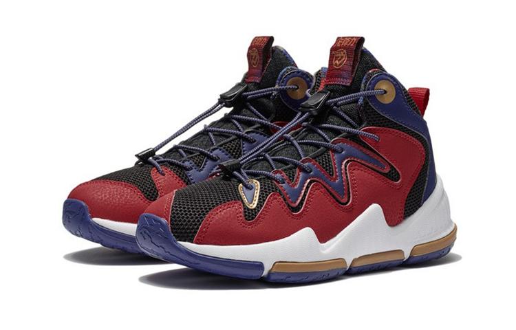 Li Ning YOUNG Slip Resistant Cushioning Abrasion Resistant Rebound Mid Top Performance Basketball Shoes Vermilion YKBS006-3