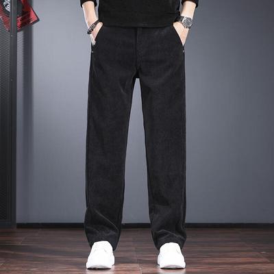 JieLeNuo Men's Corduroy Straight-Leg Casual Pants