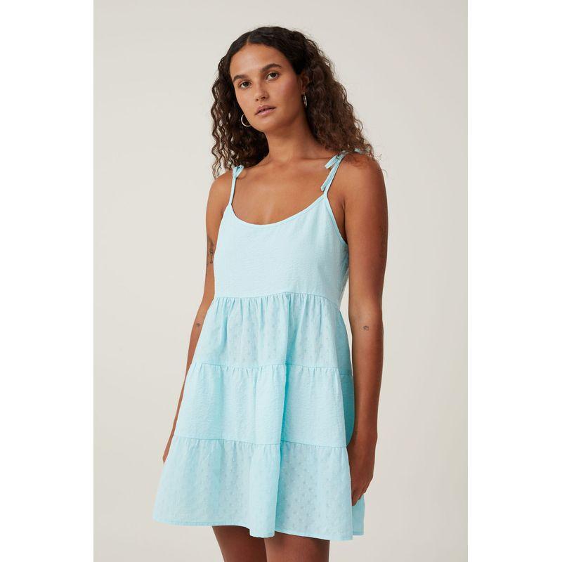 

Australian Fashion Brand C * Tton * on Women Sling Dress Loose Doll Skirt Cotton Sweet and Cute Mint Green AU16 yards/XXL