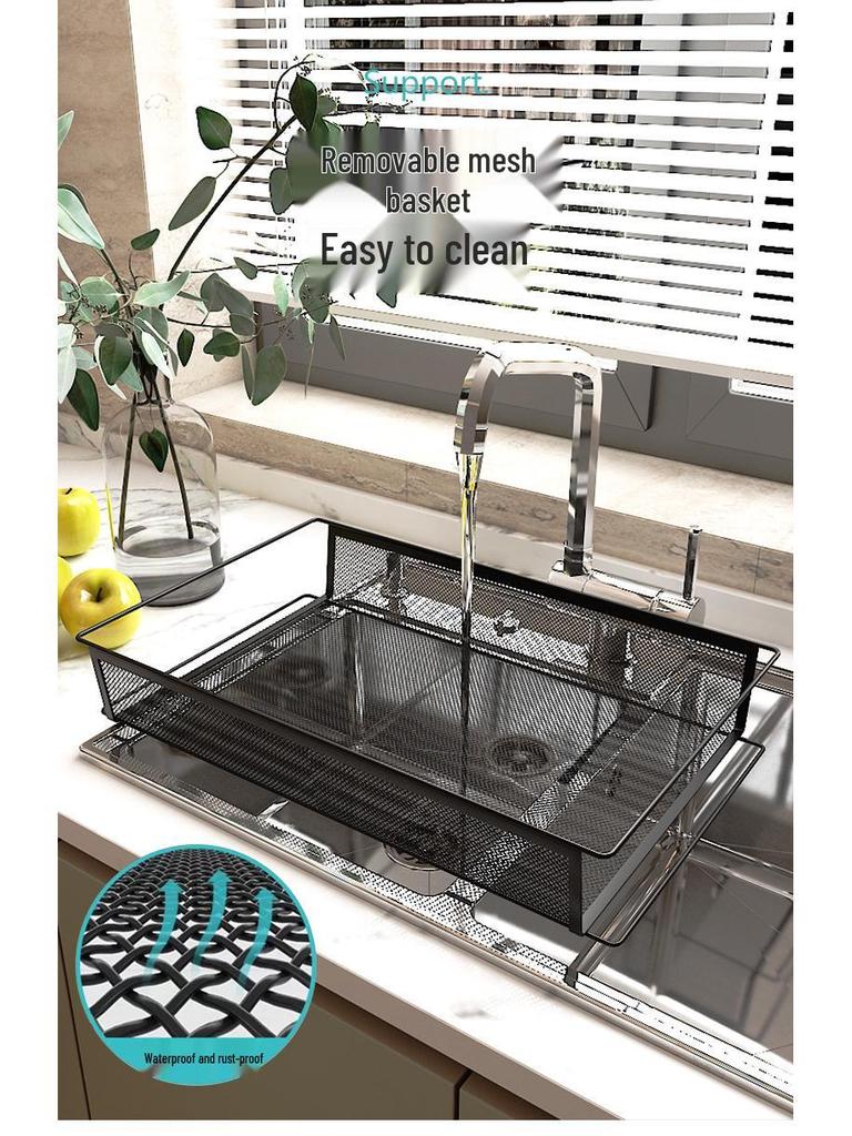 Multi-layer Movable Kitchen and Bathroom Storage Trolley and Vegetable Basket