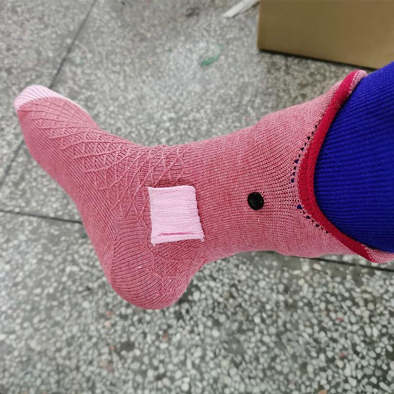 New Christmas Socks Shark Fish Chameleon Crocodile Knitted Socks Cute Novelty Unisex Winter Warm Floor Sock Men Women Xmas Gift