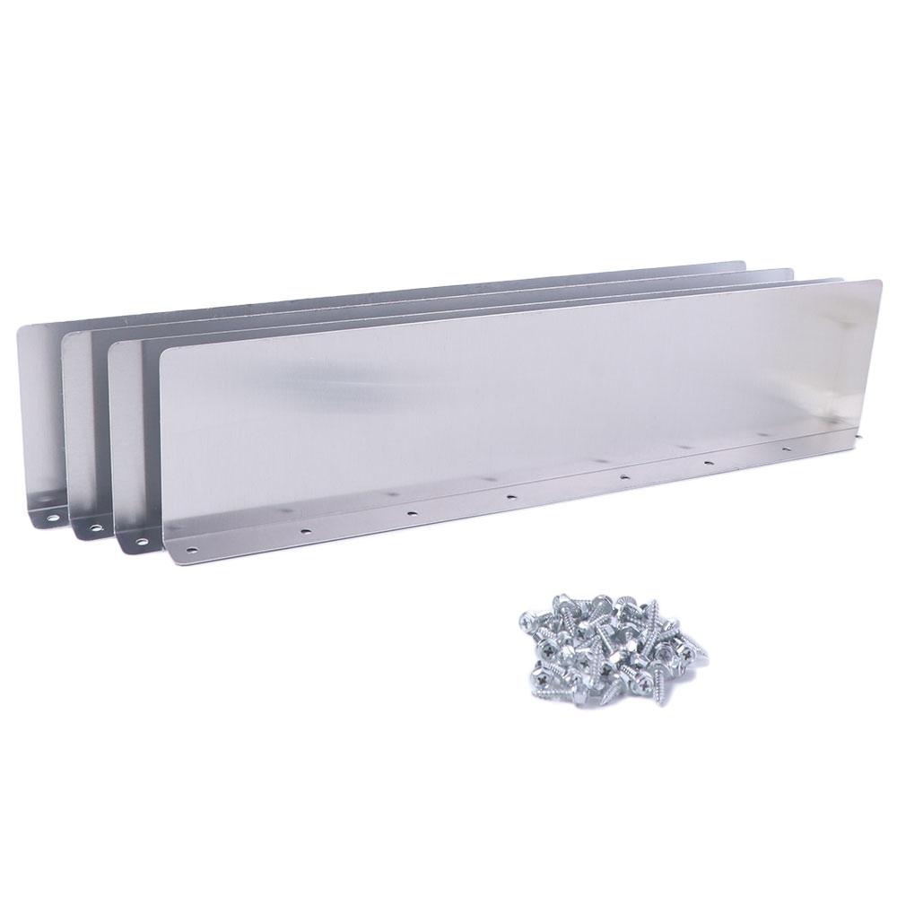 4Pcs/Set Splash-proof Aluminum Roofing Gutter Guards Flat Shingle Rain Drip Gutter Guard Outdoor