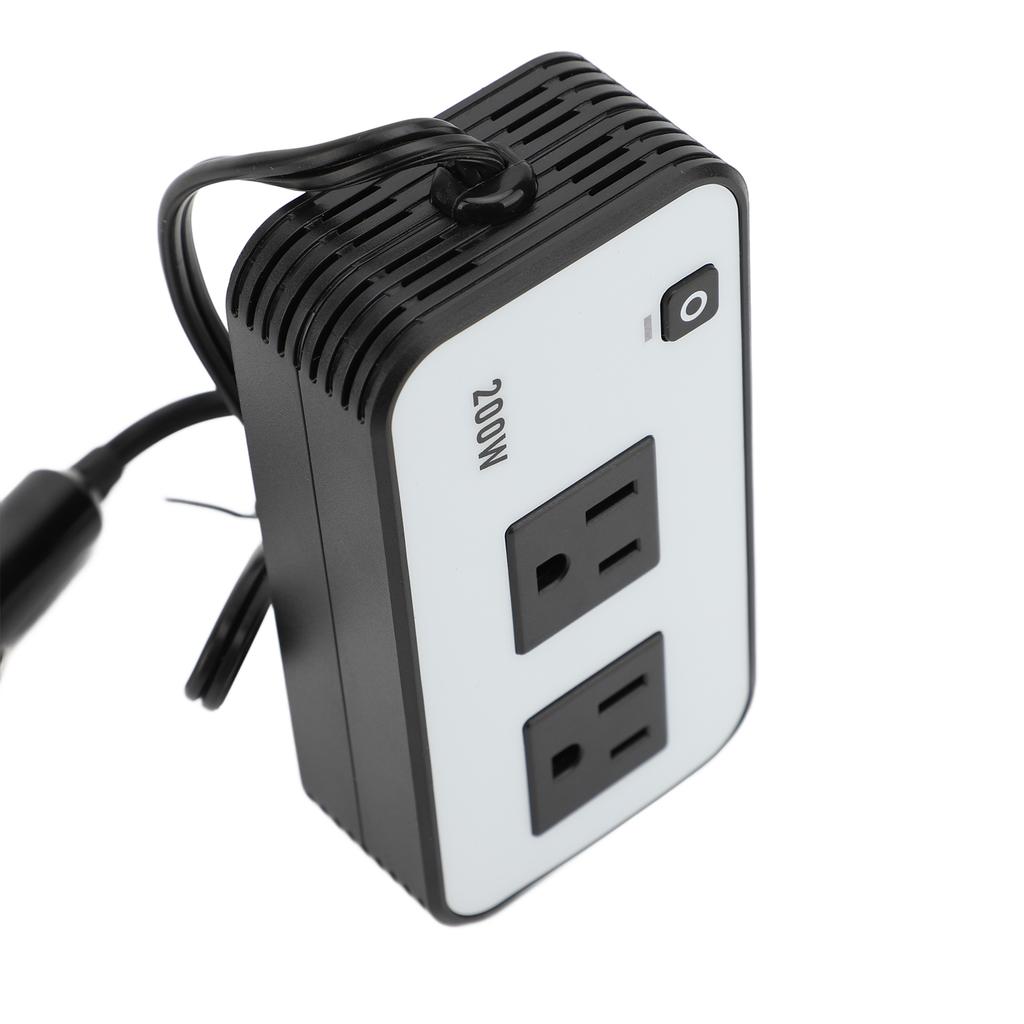200W Car Power Converter DC 12V to 110V AC Converter Car Charger Adapter Plug Adapter for Road Trip