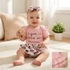 Nuovo Outfit Estivo Stile Fatina Abbigliamento per Bambini Tuta con Pantaloncini Set Abbigliamento Estivo Floreale Dolce Piccola Principessa