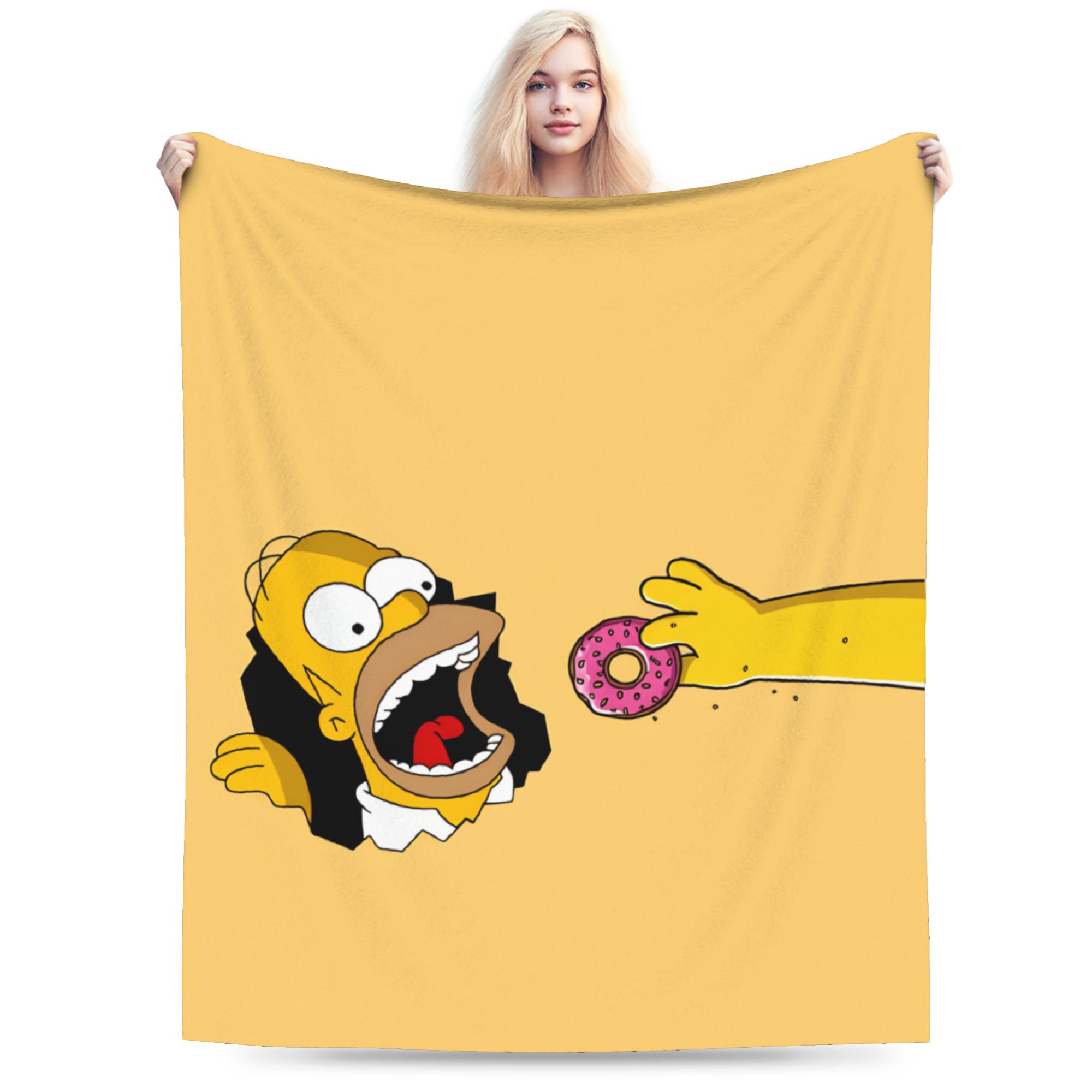 S-Simpsons Lisa Yellow Star Pattern Blankets Quality Soft Cozy  Bedding Throws Winter Picnic Couch Bed Funny Bedspread 75x90cm