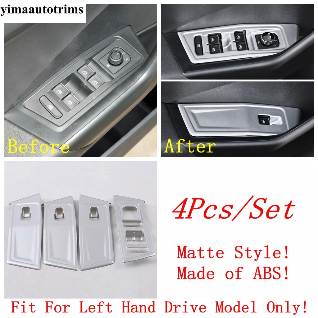 For Volkswagen T-Roc T Roc 2018 - 2025 Car Inner Door Armrest Window Lift Button Panel Decoration Sequ Cover Trim Accessories