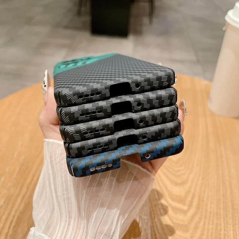 Original Funda For OPPO Realme Gt Neo 7 Gt5 Pro Case Carbon Fiber Pattern Matte Hard Cover For Realme Gt6 Gt7 Pro Bumper