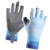 UPF50+ Sun Protection Gloves for Fishing Hiking Comfortable Angler Fingerless Gloves Breathable Anti-Slip Elastic Gloves