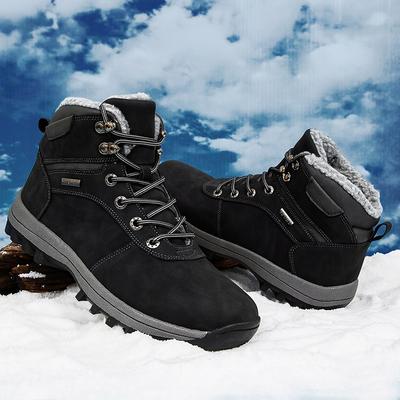 Zapatos de algodón de invierno de talla grande para hombre, zapatos de terciopelo para hombre, botas de nieve para hombre, zapatos de senderismo para hombre para deportes al aire libre