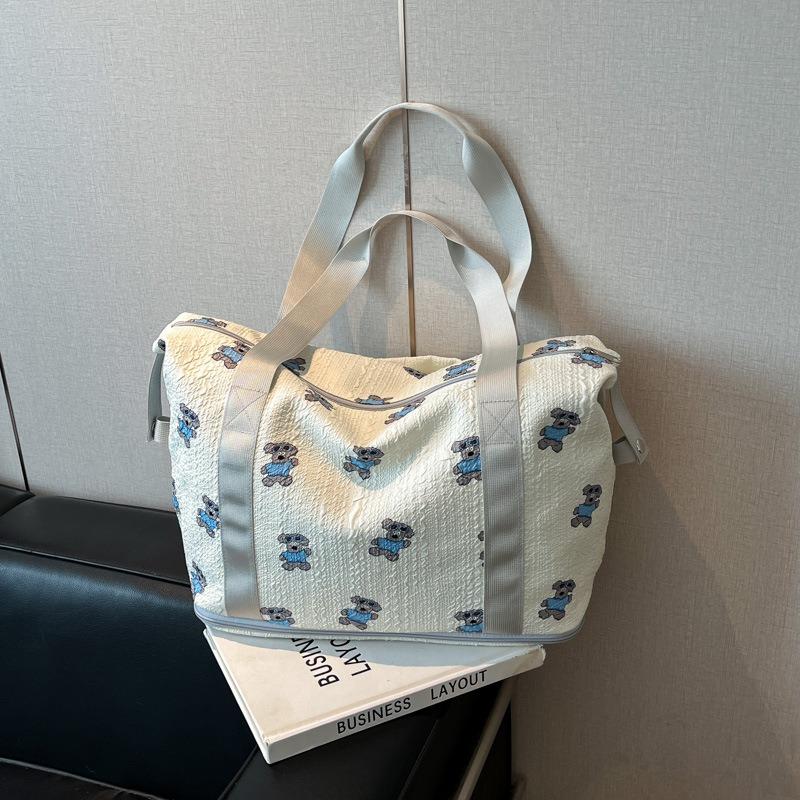 

Портативная дорожная сумка, женская сумка, для поездок на работу, плечевая сумка большой вместимости, сумка-тоут, летняя сумка для хранения, дорожная сумка белый