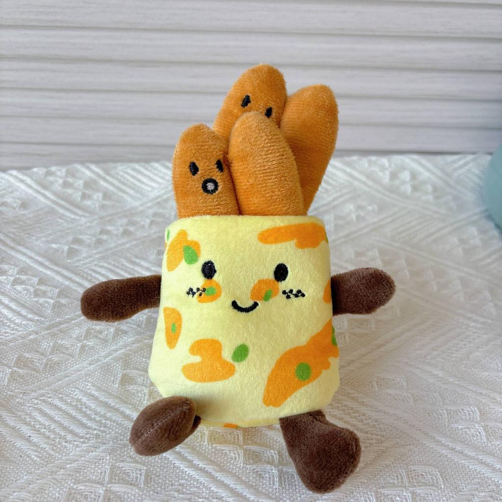 Separable Xi'an Roujiamo Keychain Pendant Creative Plush Doll Velvet Bun Couple Schoolbag Pendant