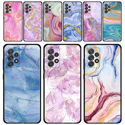 Case For Samsung Galaxy A71 A51 A41 A12 A21s A23 A52 A72 A22 A03s A52s A53 A73 A32 A33 A13 Beauty Marble Gold Texture Quicksan