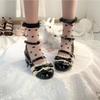 Zapatos Mary Jane de Cuero Pequeños de Moda para Mujer Versátiles de Tacón Marrón con Lazo Poco Profundo