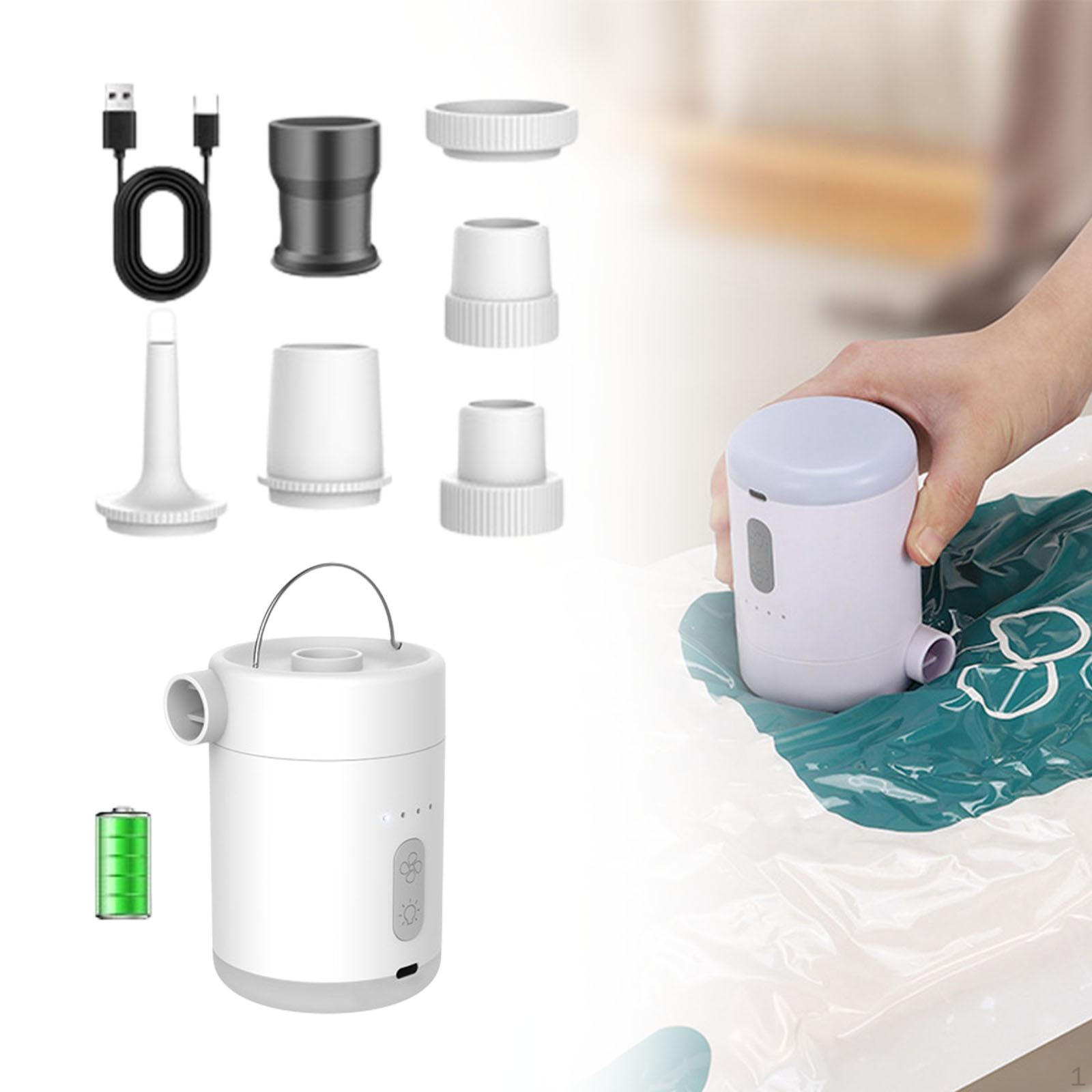 

Электрический воздушный насос для накачивания и сдувания высокой мощности Mini с походным освещением для белый