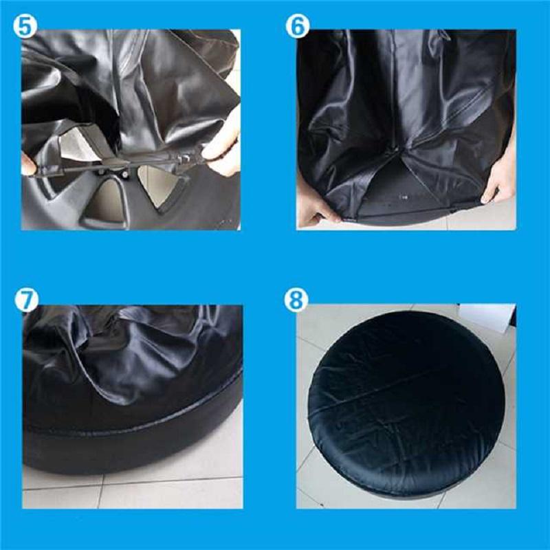 Luxurious Heavy-duty Pvc Leather Universal Spare Wheel Tire Cover For Hummer