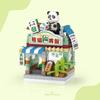 NEW Magic Bookstore Grocery Store Street View Food House Mah-Jong Club Building Blocks Kit Girls Bricks Model Kids Toys Children