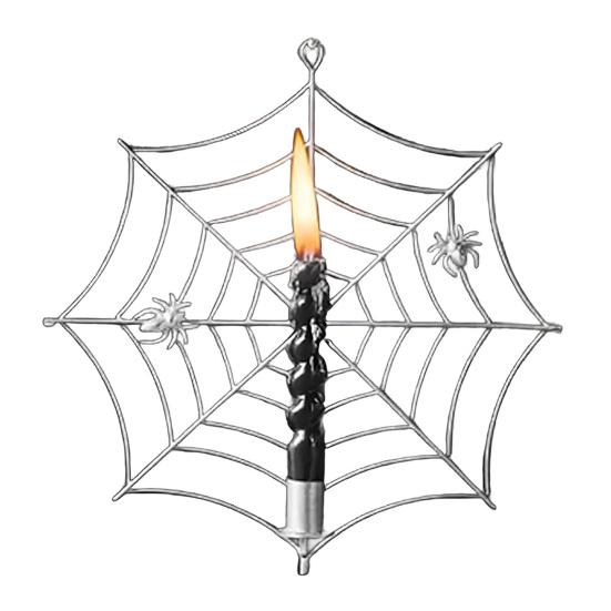 

Подсвечник Паутина Хэллоуин Металлический Настенный Подсвечник Паутина для Конусных Свечей для Готического Домашнего Декора