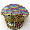 Cappello da Capitano Borchiato Arcobaleno Rivetti Gioiello Cappello da Marinaio Regolabile Cappello alla Moda per Attività all'Aperto Unisex