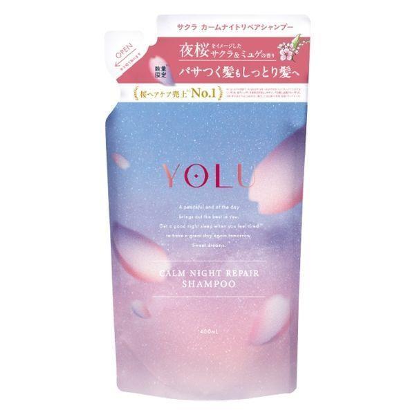 Ine YOLU Sakura Calm Night Repair Shampoo Sakura  Muguet  Sakura  Magnolia Refill 400ml