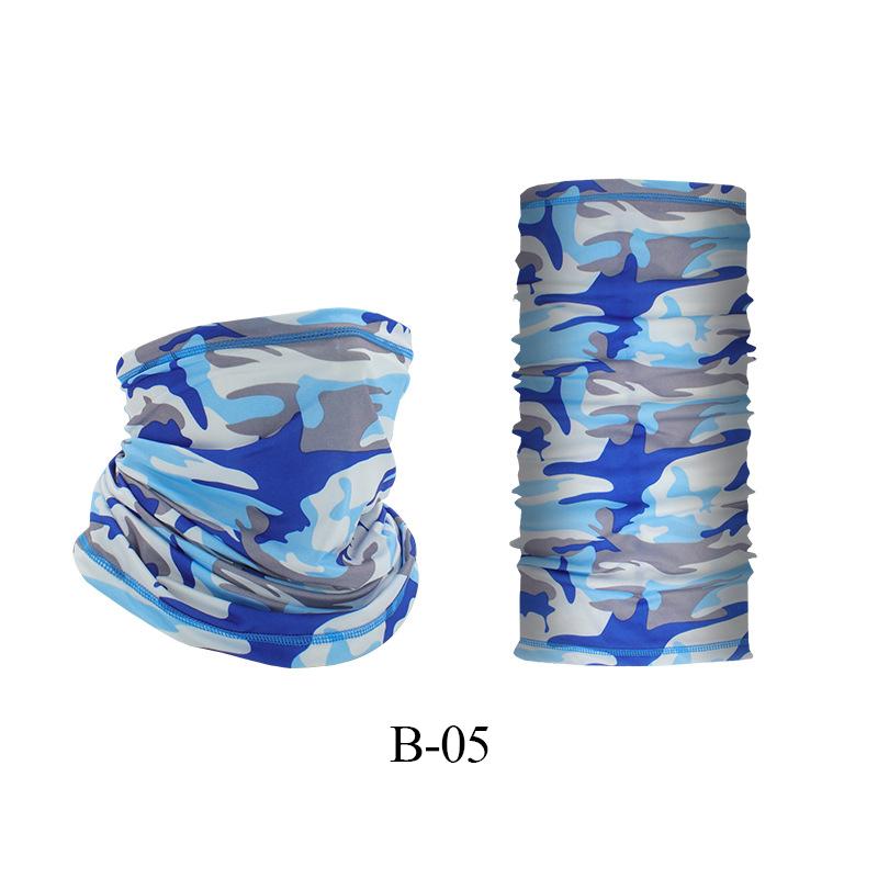 Proteção UV Cobertura Facial de Seda Gelo Tubo de Pescoço Bandana Lenço para Esportes ao Ar Livre Respirável Lenço para Caminhada Polaina de Pescoço Bandana