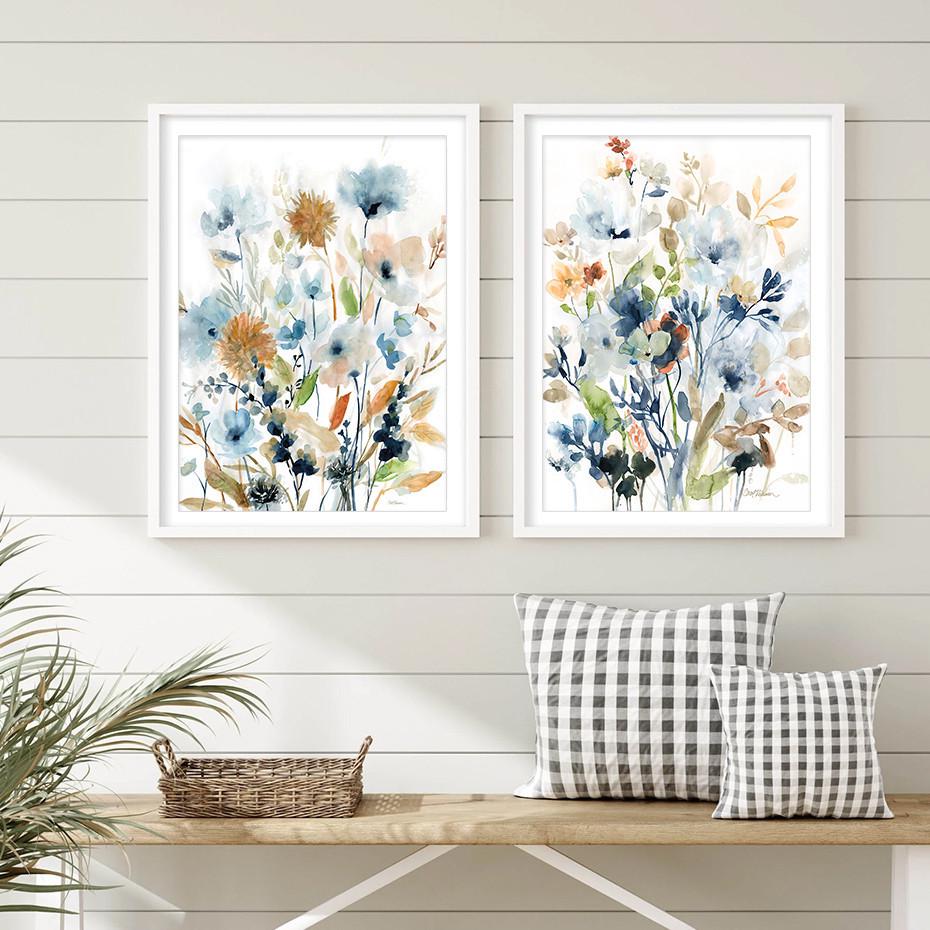 Abstract Floral Minimalist Watercolor Canvas for Living Room Sofa Wall