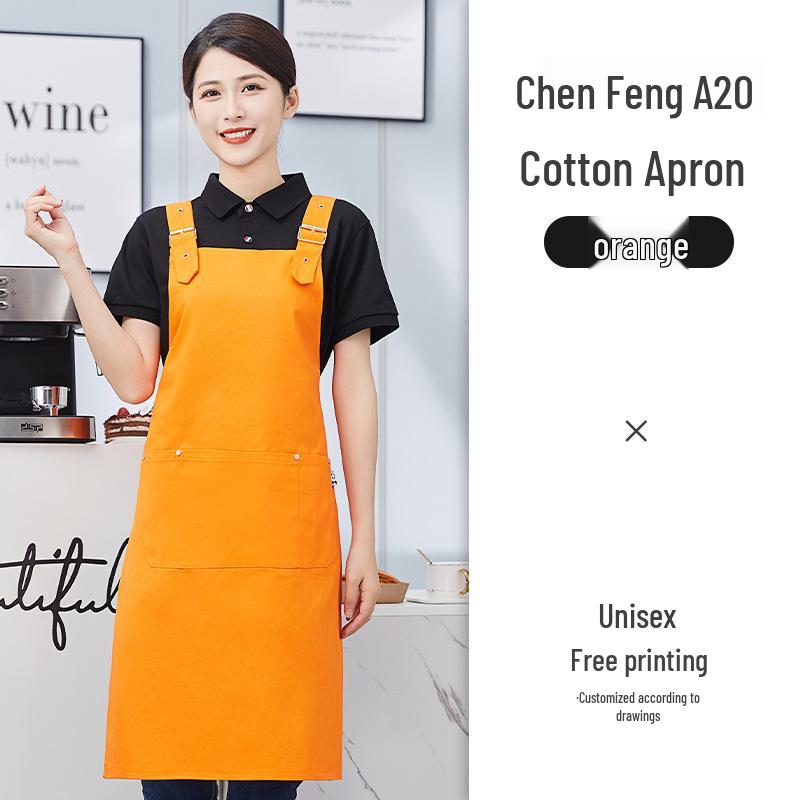 Waterproof & Oil-proof Pure Cotton Apron - Dirt-resistant Kitchen Workwear for Women