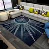 Golden Sun and Moon Carpet Entrance Door Floor Mat Abstract Geometric Optical Doormat Non-slip Floor Mat Living Room Decor Rug