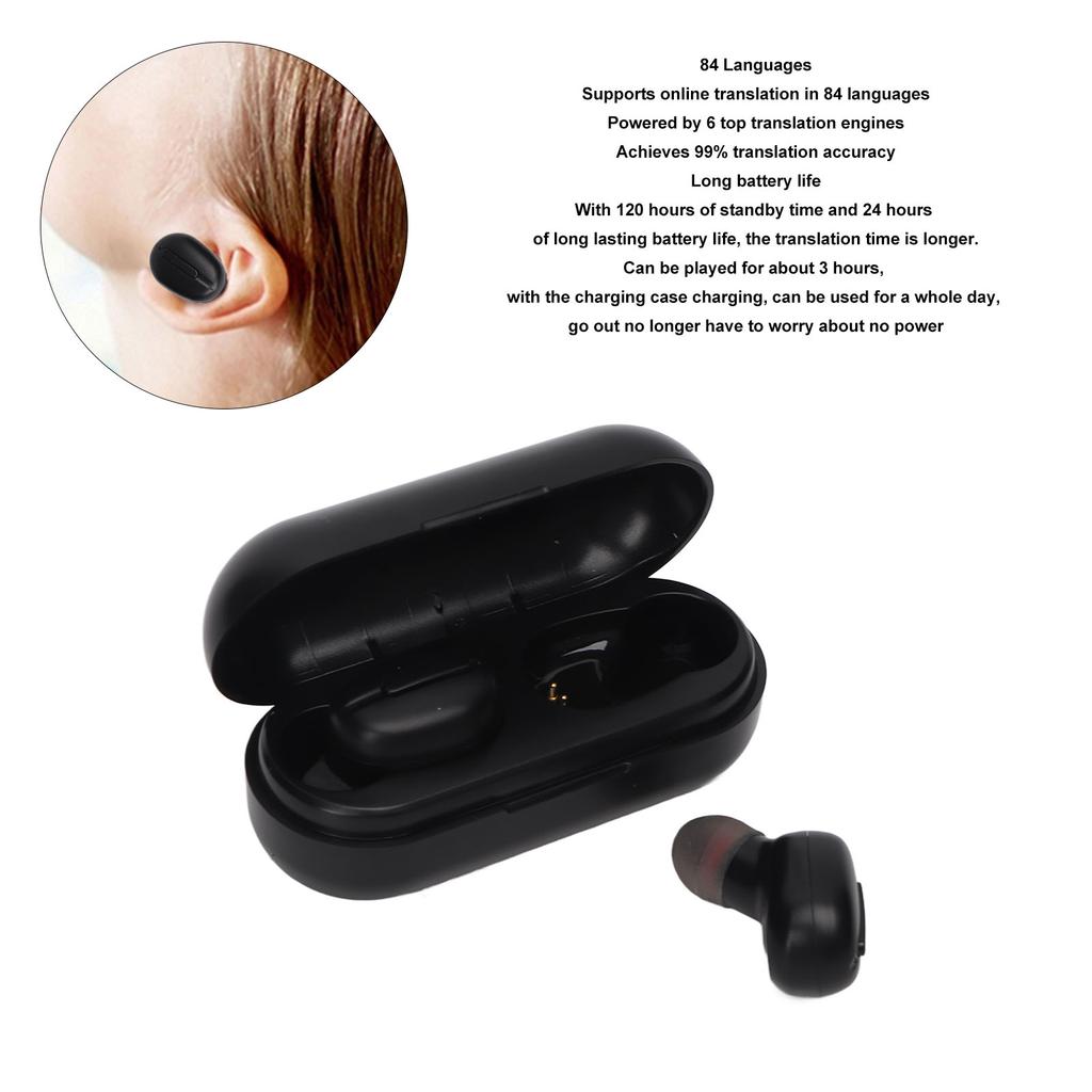 Language Translator Earphones Translator Earbuds Bluetooth 5.0 HiFi Speakers Wireless for Daily