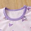 Kids' Autumn Lycra Cotton Pants Set: High-Elastic, Cartoon Print, Soft & Skin-Friendly Home Wear.