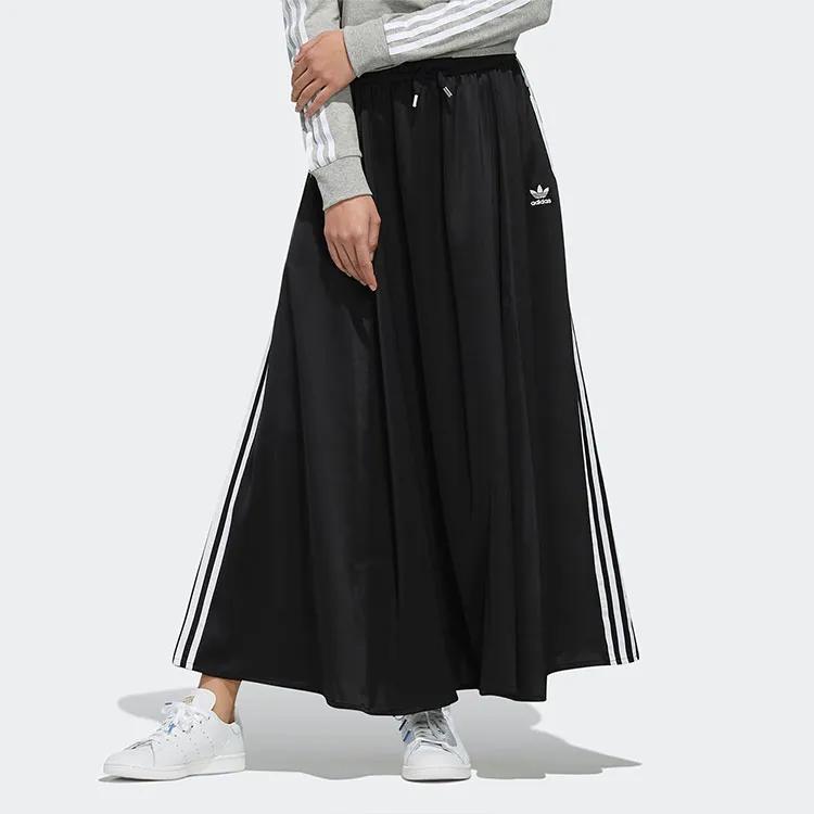 adidas Originals Women's Satin Long Skirt Black (Unisex) Casual Long Skirts FL0039