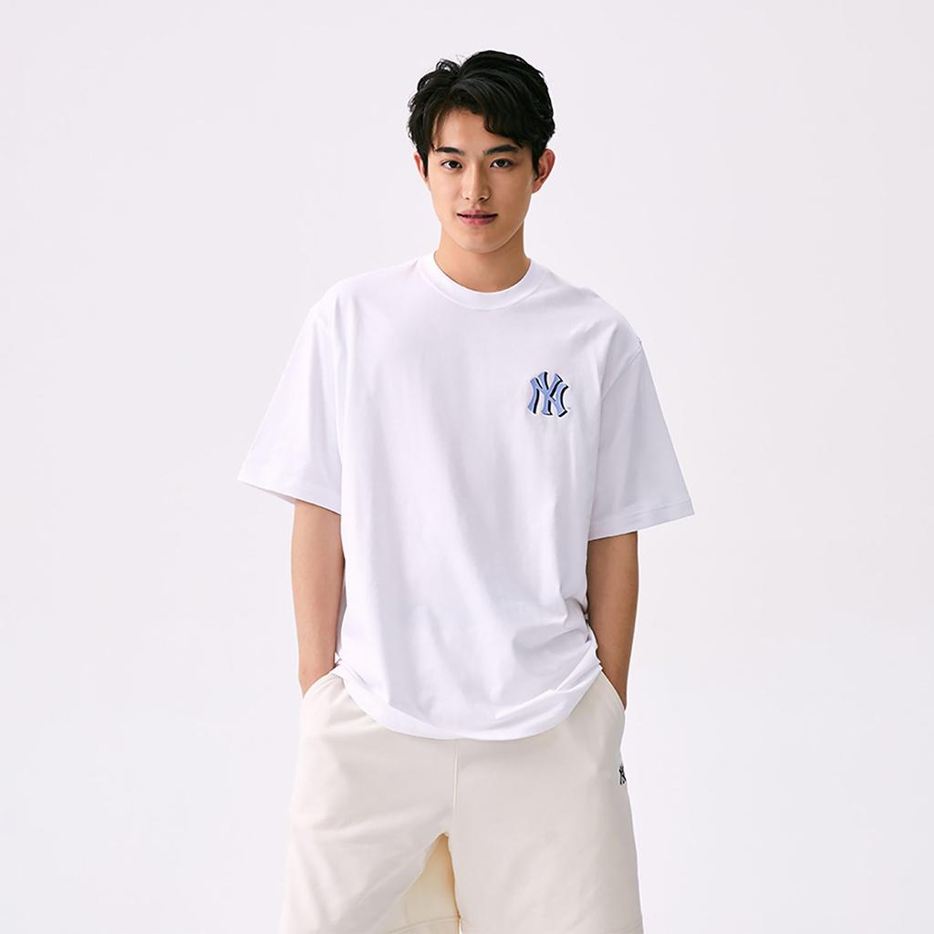 MLB MONOGRAM SS25 T Shirt Unisex Ecru 3ATSM2153-50WHS