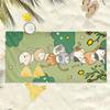 Cute cat jigsaw puzzle pattern microfiber beach towel is highly absorbent, suitable for swimming and beach outings