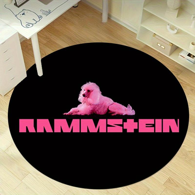 

1 шт. Раммштайн Розовый Пудель Дизайн Домашний Офис Уличный Круглый Ковер Подарочный Коврик MatRC2786 80cm by 80cm