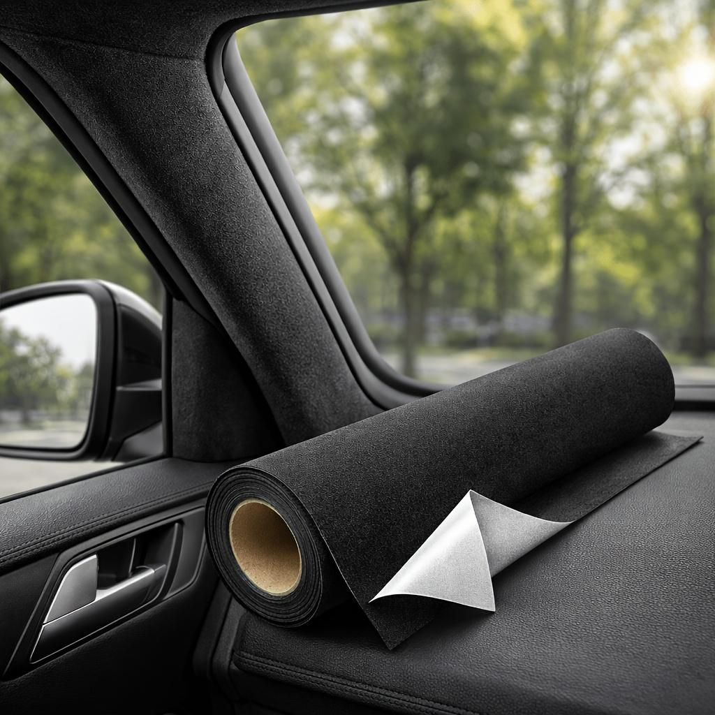 Samolepiaci rolka zo semišovej kože, Obal na interiér auta na opravu stĺpikov A/B, Opotrebeniu odolná látka na čalúnenie automobilov, Samolepka na DIY lem