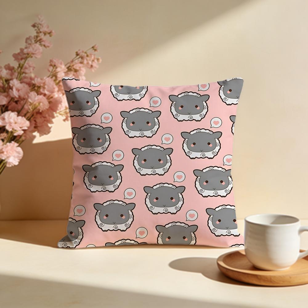Fluffy Sheep Cushion Cover Soft Pillow Cases for Home Bedroom Living Room Sofa
