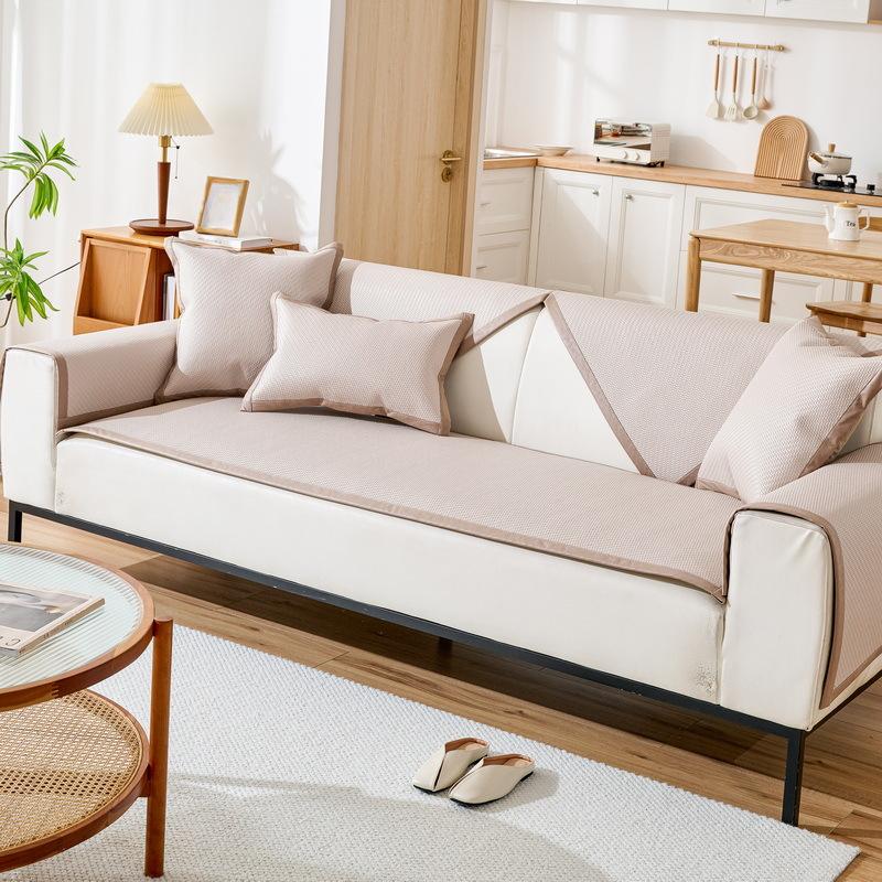 Kanepe Minderi Yaz Serin Buz İpek PE Rattan Mat Hafif Lüks Kanepe Örtüsü Yüksek Dereceli Yaz Mat Minderi