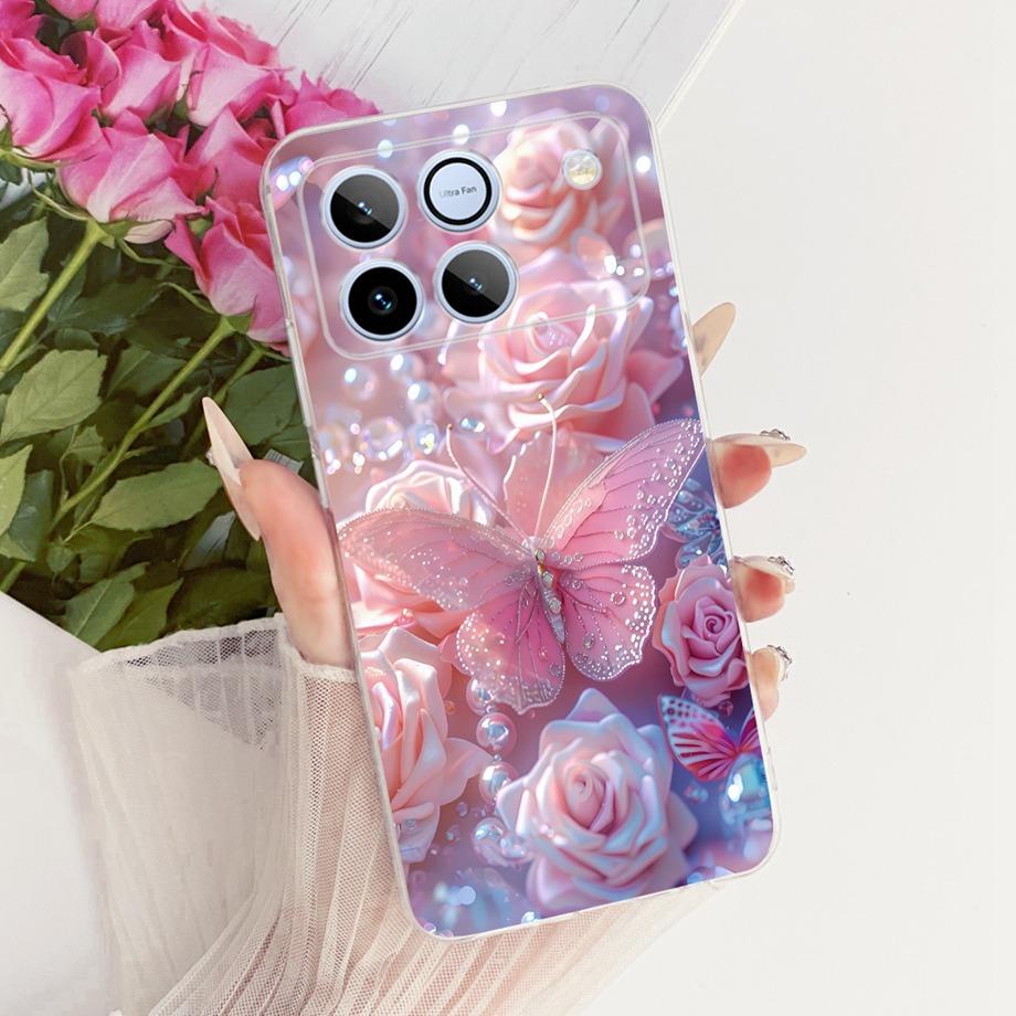 Flower Cartoon Fashion Design Phone Case For Honor Win AAP-AN00 Funda Soft Liquid Silicone Shockproof Back Cover