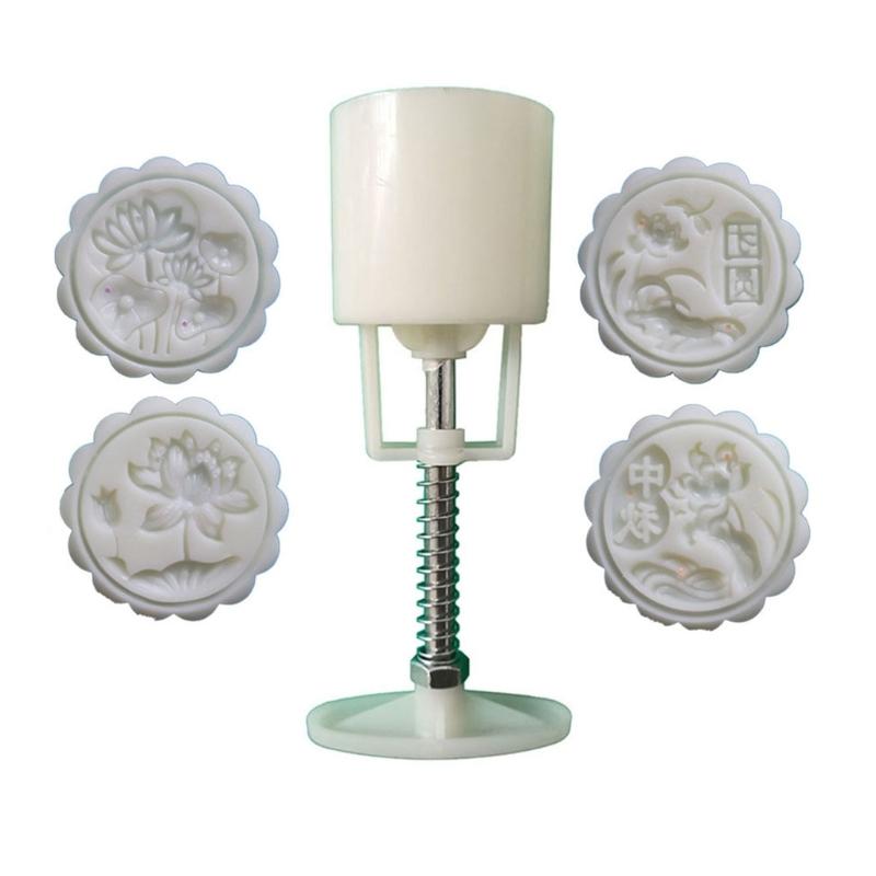 

Plastic Mooncakes Making Molds Lotusleaf Shape Handmades Pastrys Stamps Mungs Bean Cake Moulds Suitable for Family Partys 1