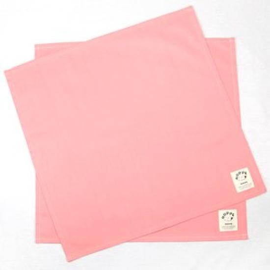 Salmon Pink Lunch Cloths (Set of 2) - Napkins and Lunch Mats for Lunchboxes, School Lunches, and Elementary School Students - Made In Japan by HOPPE